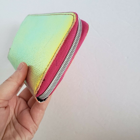 Unbranded Clutch Wallet Card Holder Long Continental Metalic Fluorescent new - Picture 6 of 7
